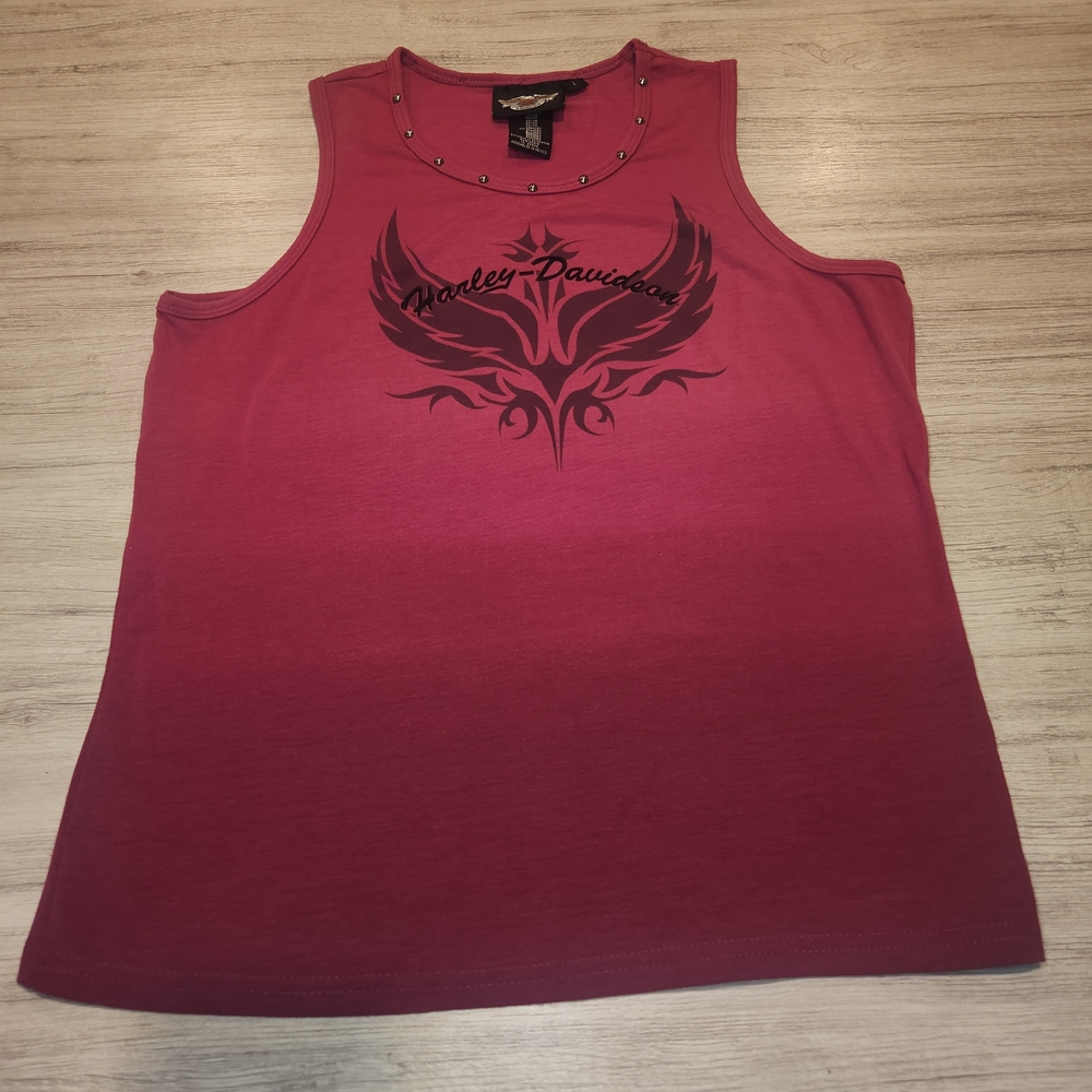 Harley-Davidson Tank Top Women's Pink Size Large
